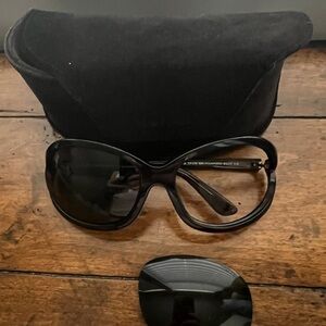 Tom Ford Sleek Black Sunglasses, as is
